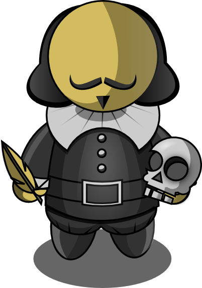 Shakespeare Clipart Cartoon - William Shakespeare Dibujo Png (402x574)