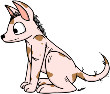 Xoloitzcuintli - Cartoon (400x326)