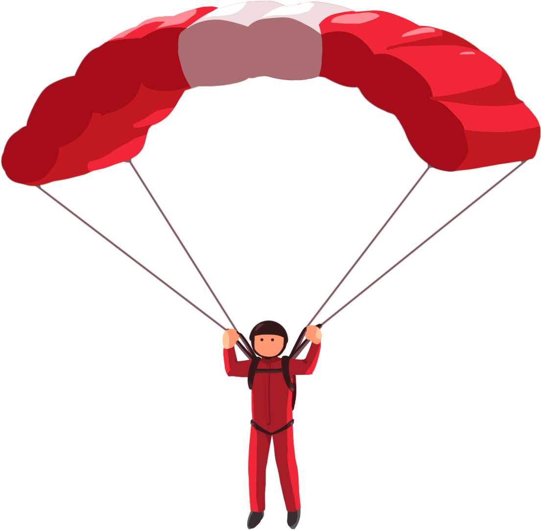 2 Opened Parachute - Parachute Png (1156x1108)
