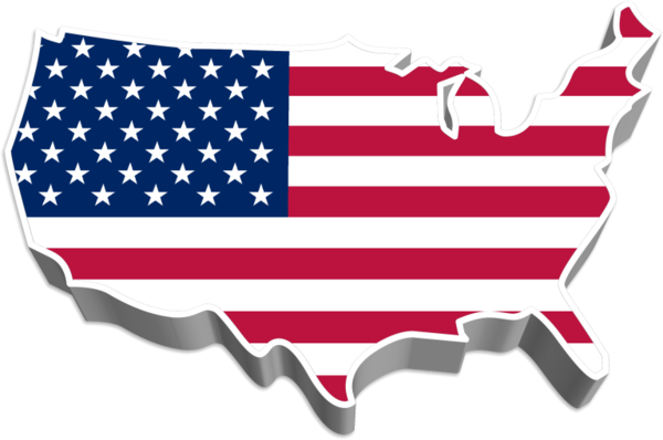 Us 3d Map By Syndikata-np - America Map Flag (600x398)