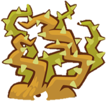 Desert Thorn - Thorn Bush Clip Art (356x344)