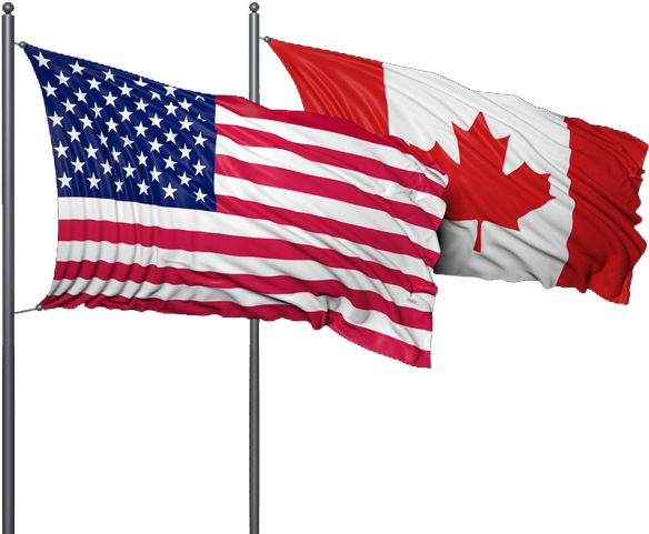 Usa & Canada - Flag Of The United States (635x491)