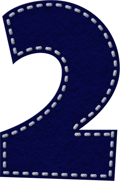 B *✿*land Of Dreamszzzz - Blue 2 Number Clipart (400x601)