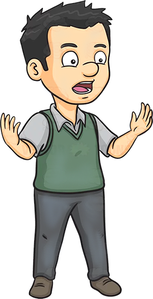 Surprised Man Clipart (300x585)