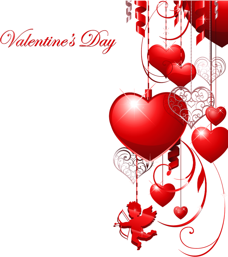 Cupid Clipart - Happy Valentines Day Png (950x1042)