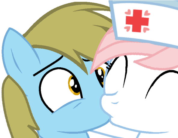 Krystal X Nurse Redheart By Derpyarthd - Cartoon (600x458)