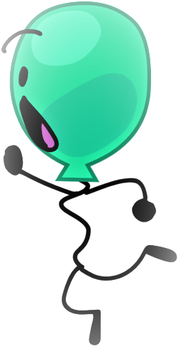 Ballony Getting Sucked Into A Small Black Hole - Battle For Dream Island Balloony (262x499)