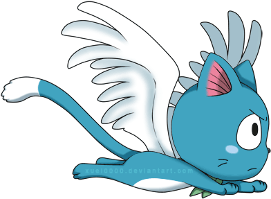 Gif Shortener - Shorten - Happy Fairy Tail Flying (500x521)