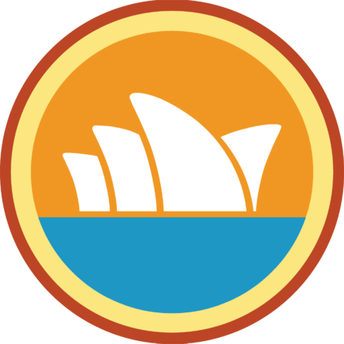 Sydney Opera House Badge - Portrait Of A Man (500x500)