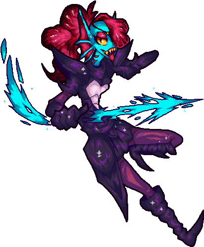 Gif By Raambu - Undyne Gif (419x524)