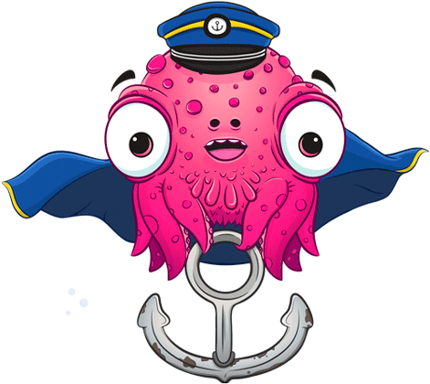 Never Trust An Octopus, Narwhal Or A Grinning Fish - Cartoon Sea Creature Gif (600x600)
