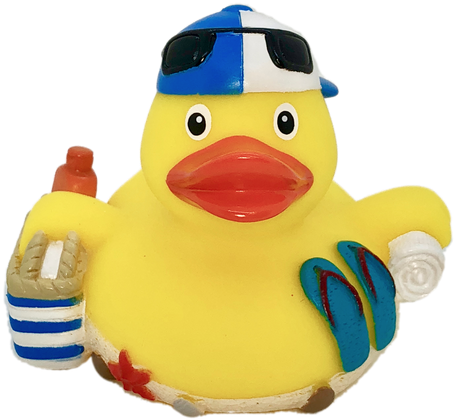 Beach Time Rubber Duck By Schnabels - Rubber Duck (500x500)