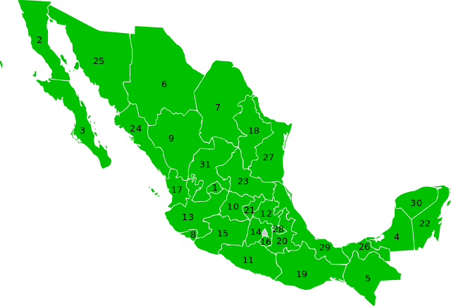 Map Of Mexico's States In - Northern Mexico Alternative Histories (640x435)