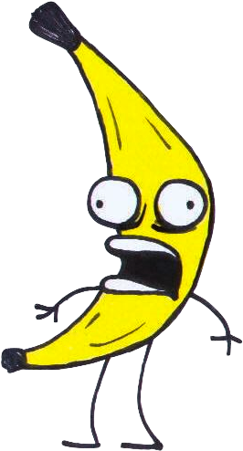 Banana Pudding Gif Image Blingee - Screaming Banana (494x545)