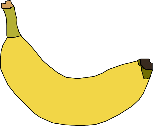 Banana Muffin Black Clip Art Outline Cliparts Png Download - Banana Clipart (900x740)