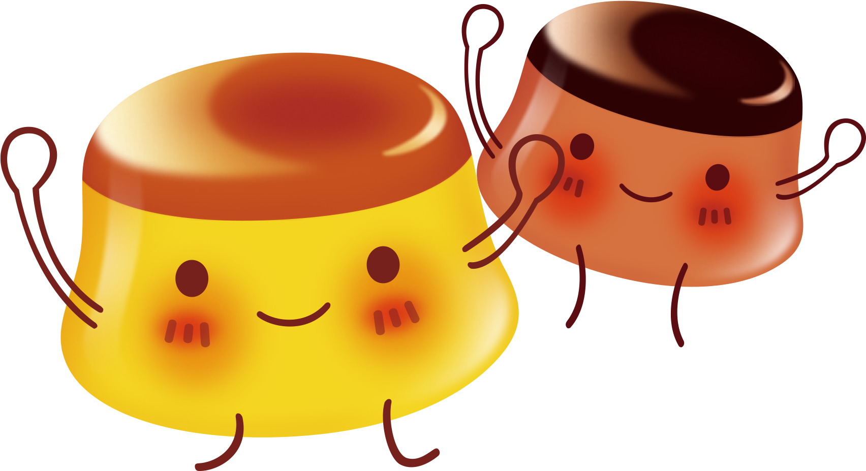 Gelatin Dessert Nata De Coco Pudding - 果凍 可愛 (1703x977)