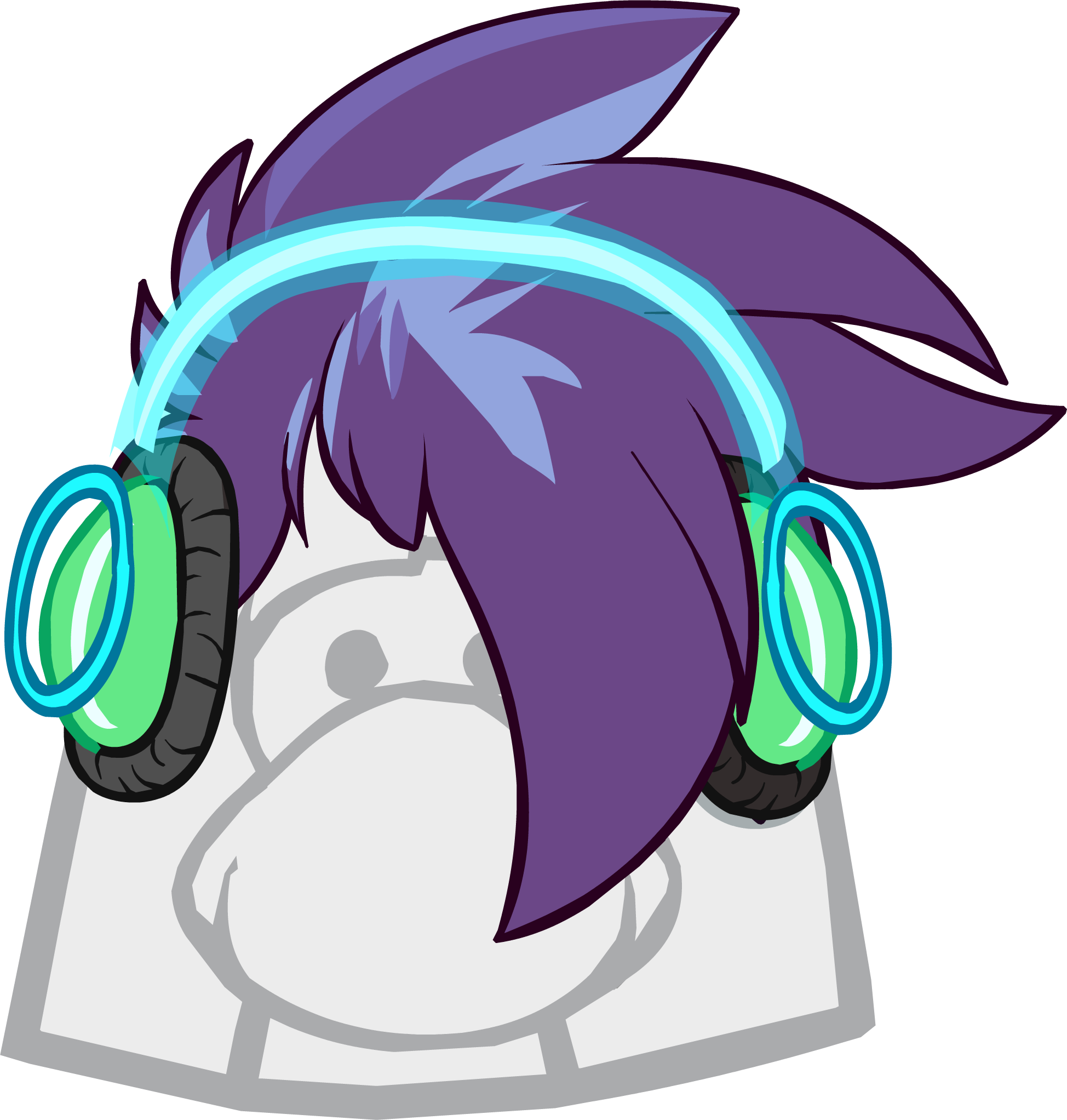 The Holo Headphones - Club Penguin Dj Hair (1948x2044)
