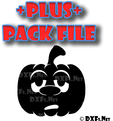 Dxf309-p Halloween Sad Jackolatern Carved Pumpkin Face - Autocad Dxf (400x400)