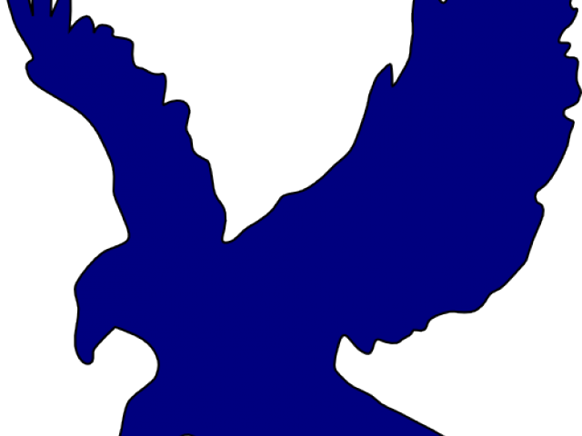 Eagle Blue Cliparts - Eagle Silhouette (640x480)