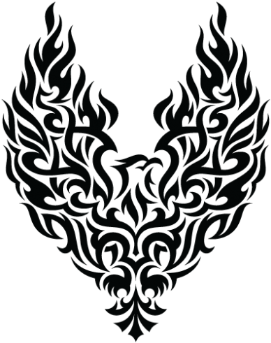 Tribal Eagle Tattoo - Eagle Tattoo Designs Png (391x500)