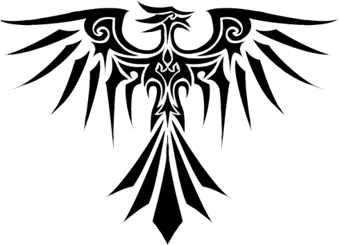 Tribal Eagle Tattoo - Tribal Phoenix Tattoo (500x375)