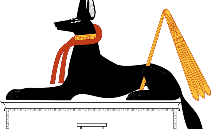 Anubis This Animal The Jackal Named "auau" Or "aasha" - Ancient Egypt. Tile Coaster (800x420)
