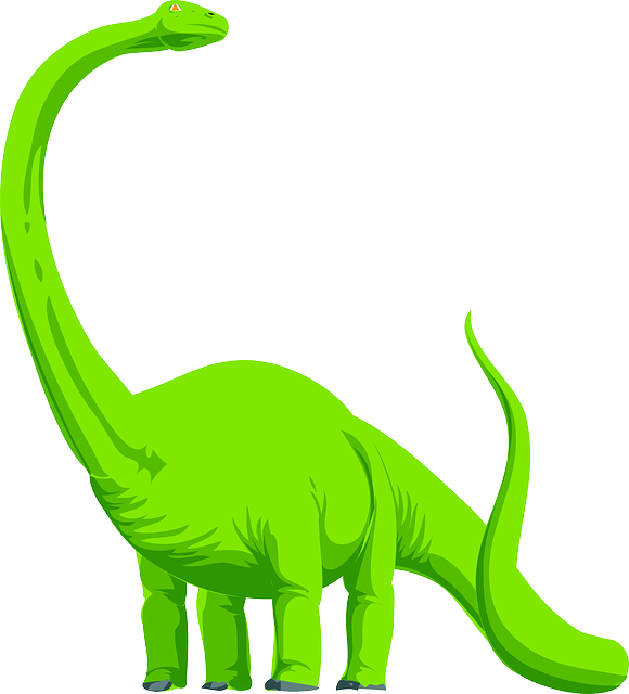 Dino, Color, Dinosaur, Colored, Long, Neck - Dinosaur Clipart Png (580x640)