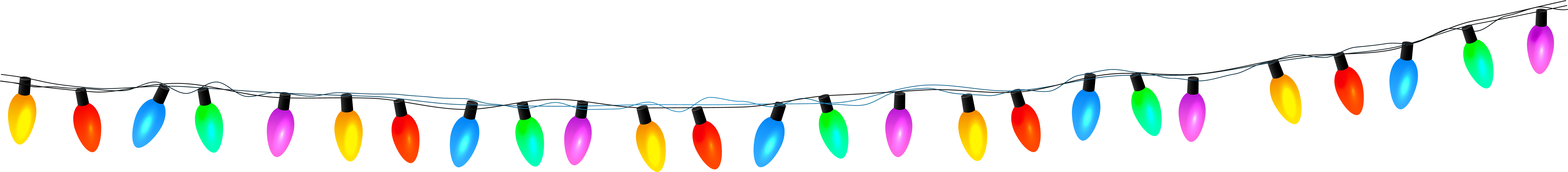Christmas Lights String Clipart 5 By Kenneth - Christmas Light Transparent (8000x988)