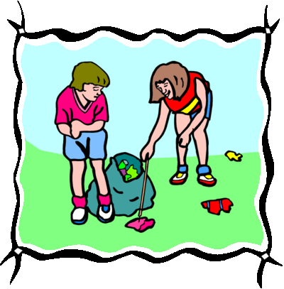 People Picking Up Trash Clipart - Picking Up Trash Clipart (400x407)