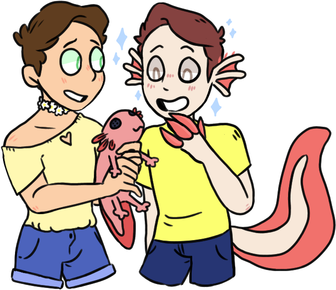 “axolotl Meets Axolotl ” - Cartoon (788x780)