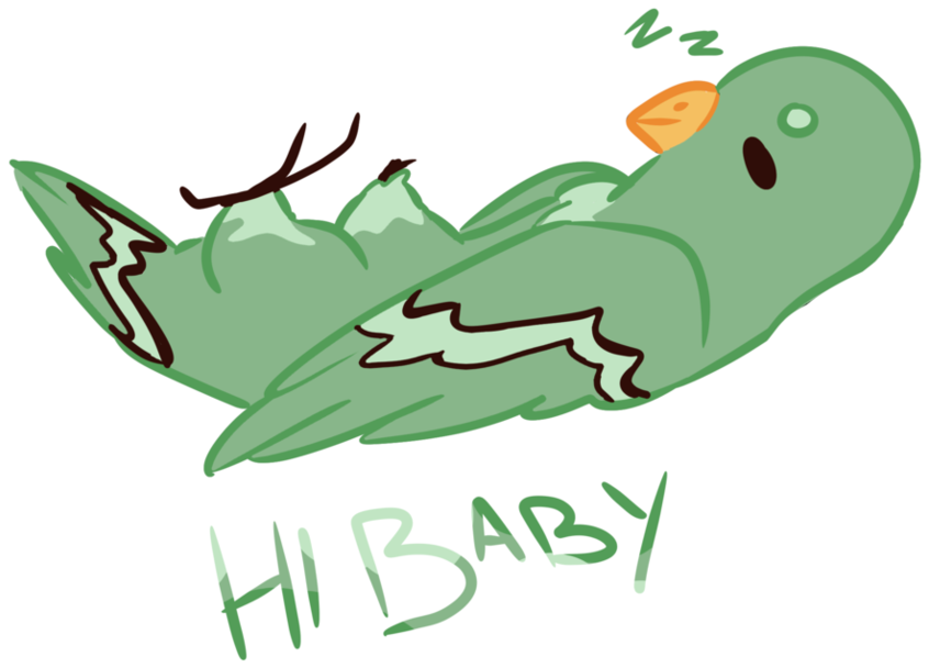 Hi This Is My Dream Bird And I Love Him - Illustration (979x816)