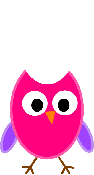 Pink Owl Clipart - Pink Owl Clipart (318x591)