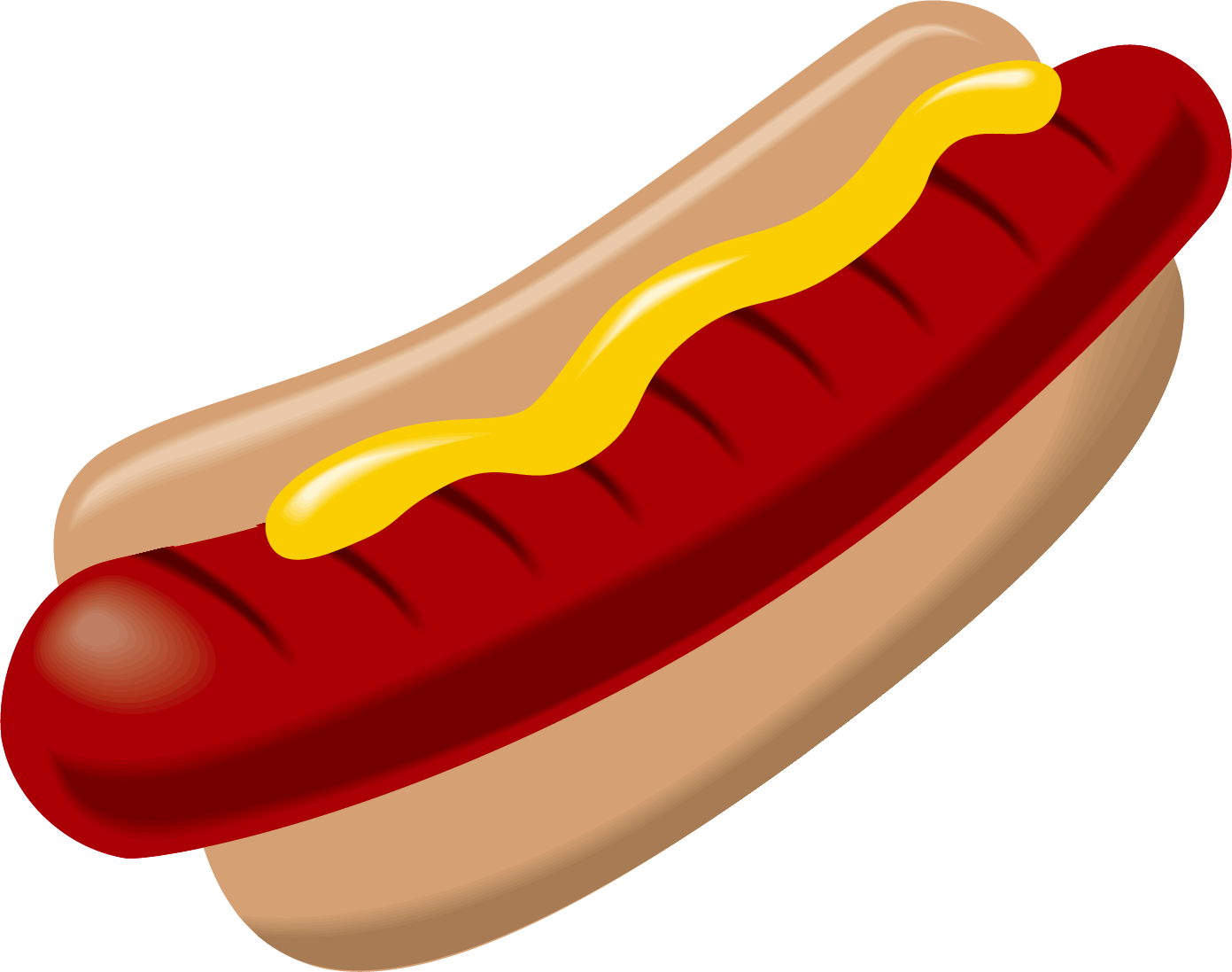 Hot Dog Fast Food - Hot Dog Vector Png (1391x1097)