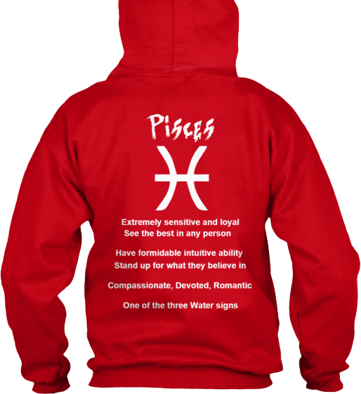 Pisces Hoodie Red - Chef A - I'm So You Can Go Ahead And Assume Never Gildan (514x560)