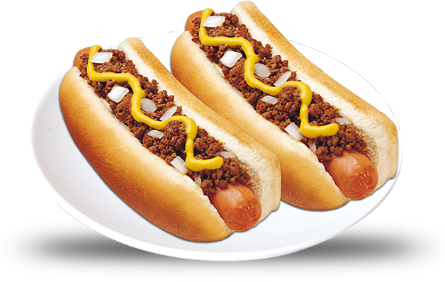 Krazy Pizza Is Family Owned And Operated - Chili Dogs Concession Decal Hot Dog Cart Trailer Stand (627x420)