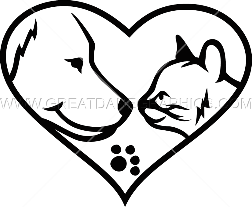 I Heart Pets - Png Pet Heart (825x678)