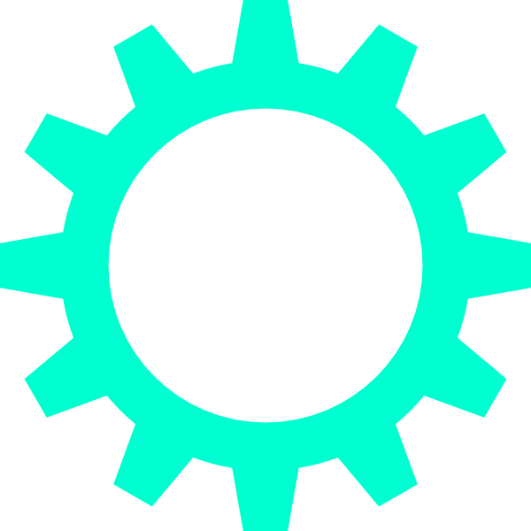 Turquoise Cogwheel Png Images - Gears Png (600x600)
