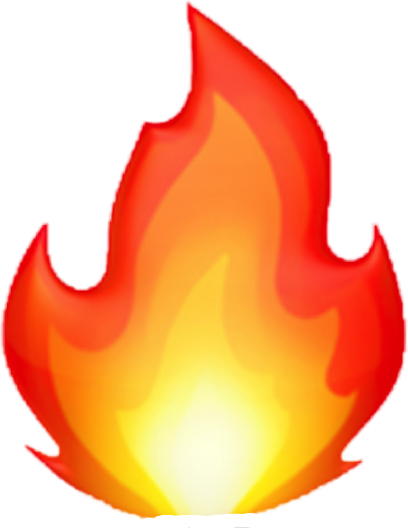 Emoji Clipart Fire - Fire Emoji Png (1024x1326)