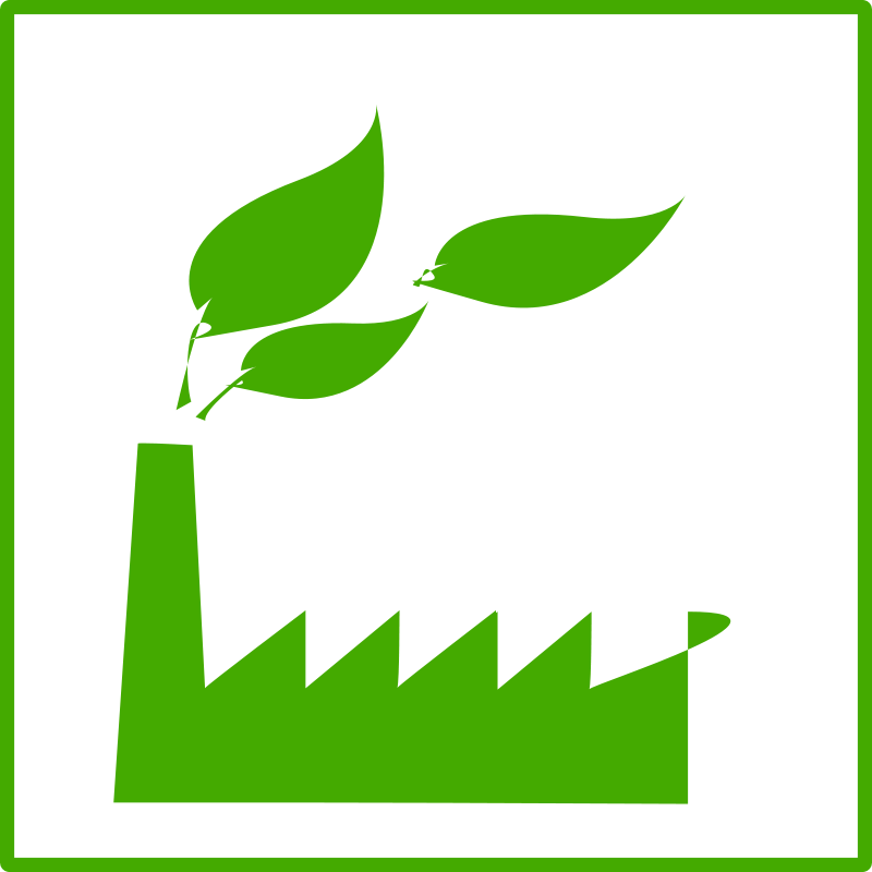 Factory Clipart Art - Green Factory Icon (900x900)