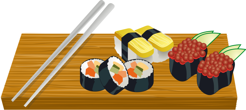 Sushi - Clipart - Sushi Clipart (800x359)