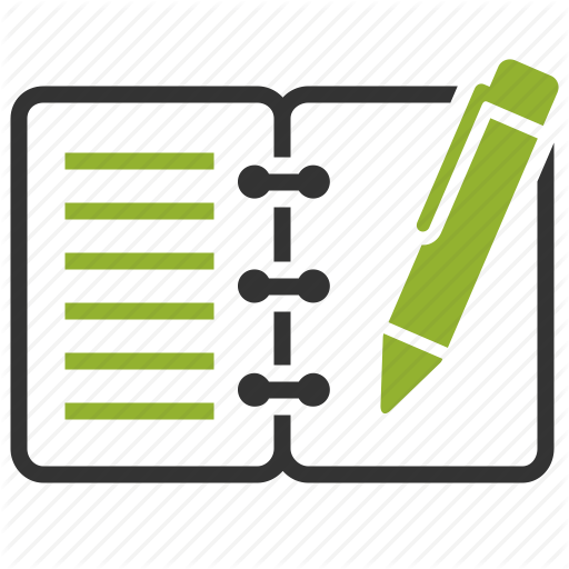 Clipart Picture Of A Spiral Notebook With A Pen - Notepad With Pen Icon (512x512)