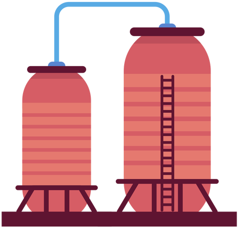 Factory Liquid Containers Illustration Transparent - Fabrica Png (512x512)