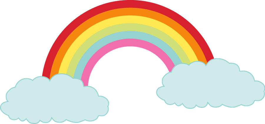 Say Hello - Rainbow Eye Clipart (900x423)