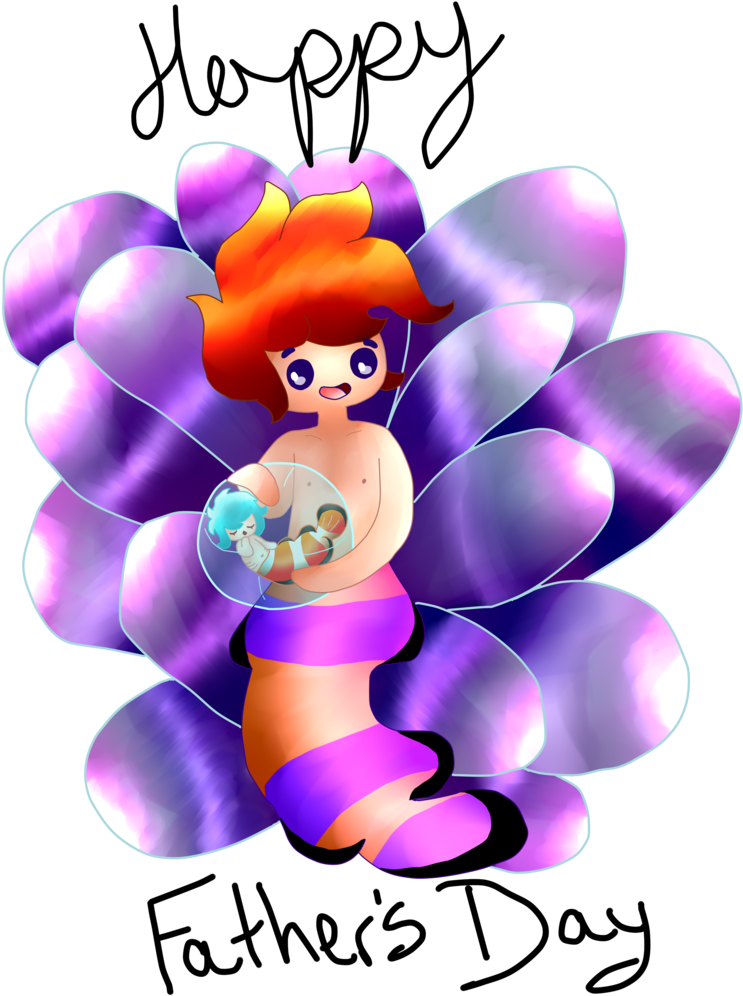 Father's Day Clownfish Merpeople By Willy M Wonka - Cartoon (774x1032)