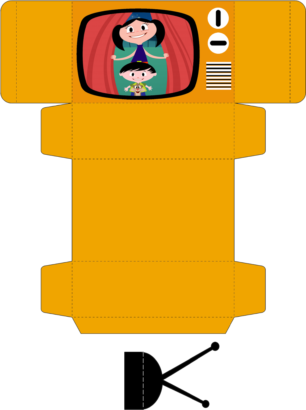 Caixa Tv Show Da Luna - Papercraft Peppa Pig (1095x1600)