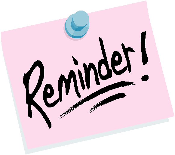 Reminder Notice Clipart - Reminder Clip Art Png (578x511)