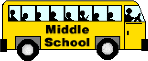Junior High School Clipart - School Bus Clip Art (640x298)