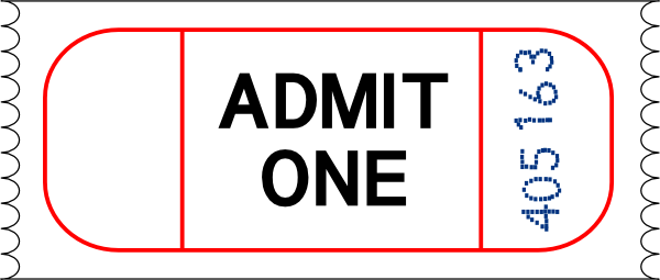 Ticket - Clipart - Train Ticket Clip Art (600x255)