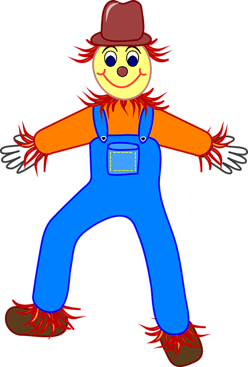Cartoon Famer 29, Buy Clip Art - Scarecrow Clipart (487x720)