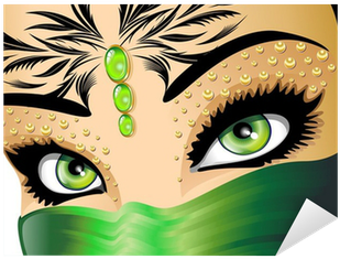 Occhi Verdi Esotici Exotic Green Eyes Vector Sticker - Eye (400x400)